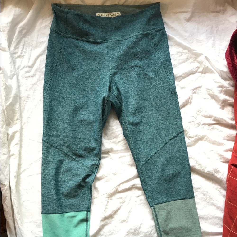OV 7/8 dipped legging teal/blue color way